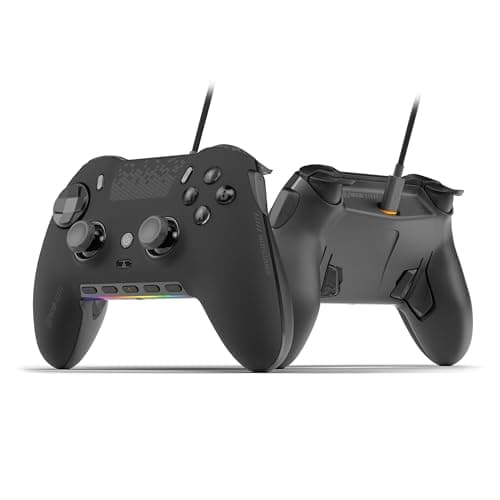 SCUF ENVISION Wired V2 (2025) PC Only Gaming Controller – Anti-Drift Thumbsticks – Five Remappable G-Keys – Remappable Back Paddles – Black - Controller