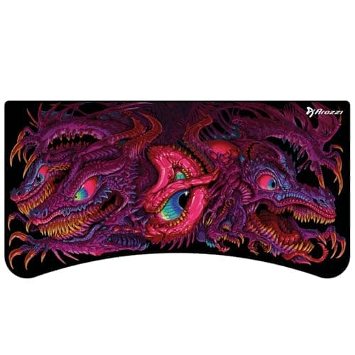 Arozzi Arena Gaming Desk Mat, Full Surface Custom DeskPad, Interchangeable, Water Resistant & Washable Computer Desk Mouse Pad with Stitched Edges (D045) - Desk