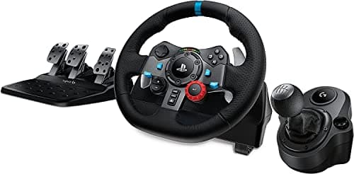 Logitech G29 Driving Force Race Wheel G Driving Force Shifter Bundle for PS3 and PS4 (Renewed) - Sim Racing