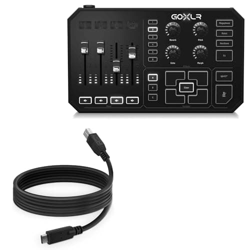 BoxWave Cable Compatible with TC Helicon GoXLR - DirectSync - USB B to USB 3.1 Type C, USB B to C Sync Cable - 6ft - Black - Audio Interface