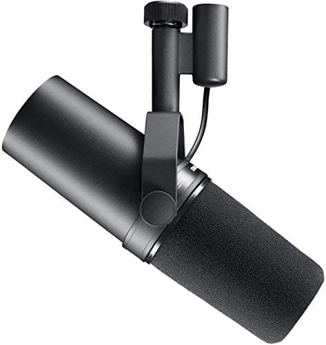 Shure SM7B Dynamic Studio Microphone - XLR Mic for Podcasting, Streaming, Vocal Recording & Broadcasting, Wide Frequency Range, Smooth Warm Audio, Detachable Windscreen, Black - Microphone