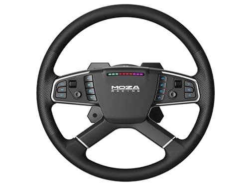 MOZA TSW Truck Wheel 400mm Round Sim Racing Steering Wheel with Aerospace-grade Aluminum Alloy Frame - Sim Racing