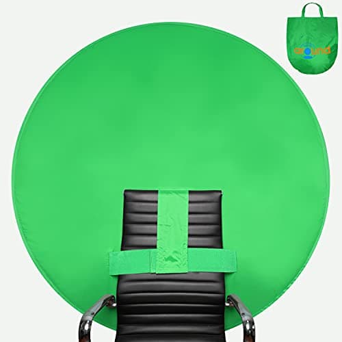 Webaround Big Shot 56" | Green | Portable Collapsible Webcam Backdrop | Attaches to Any Chair | Wrinkle-Resistant Fabric | Ultra-Quick Setup and Takedown | Perfect for Zoom, Webex, Teams, etc. - Gaming Chair