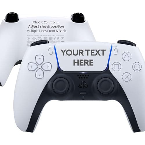 Sony Personalized PlayStation 5 DualSense Wireless Controller - Custom Engraved Colors & Designs - White - Make your controller unique with a custom-designed text [video game] - Controller