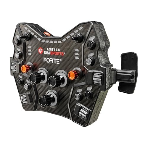 ASETEK Forte GT Button Box (Alu)| Sim Racing Control Panel for Gaming Steering Wheel | Steering Wheel PC Accessory for Ultimate Racing Experience | High Precision & Customizable Controls - Sim Racing