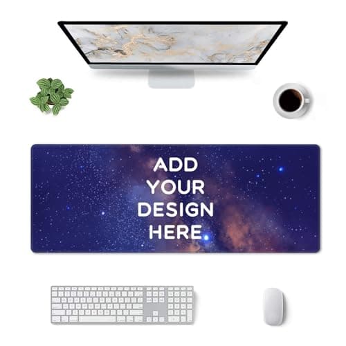 ANSTING Custom Large Desk Pad with Photo Text Personalized Picture Logo Non-Slip Game Computer Mouse Mat Customized Office Supplies (12in x 31.5in) - Mousepad / Desk Mat