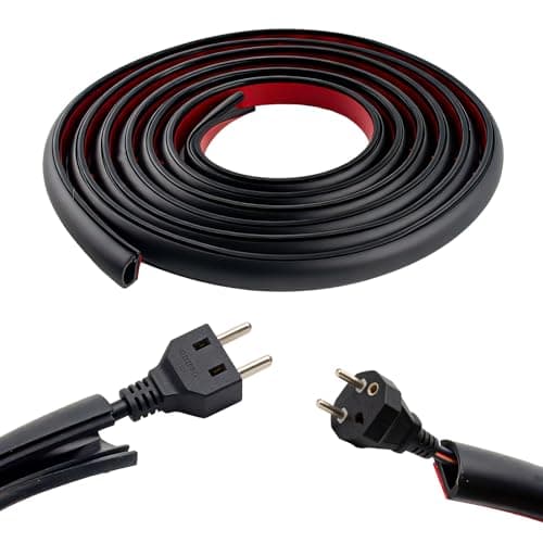 Orepzinc 10 Ft Windshield Wire Hider for Car - Black PVC Side Opening Cable Cover to Hide Wires on Roof Rack, Light Bar, Dome Light & More - Universal Car Wire Hider - Cable Management