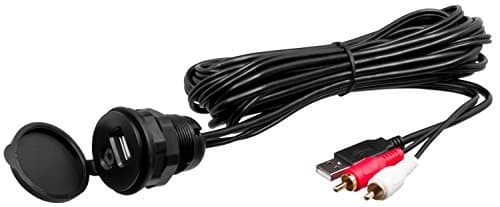 BOSS Audio Systems MUSB35 Universal USB 3.5mm 6 foot long Auxiliary Interface Mount and Cable - Audio Interface