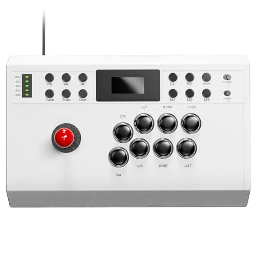 Nonbliep Wired Arcade Stick Compatible with PS5/PS4/PC/, for PS5 Fight Stick with Programming Function, Turbo Function, 9.8FT Braided Cable Fight Stick - Controller