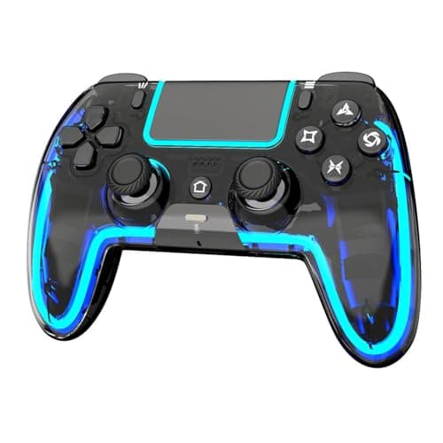 BETMI Wireless Controller for PS5, Pro/Slim/MAC/Steam Deck/PC, Hall Effect Joystick, Dual Vibration/Marco/Turbo, 3.5mm Jack, 6-Axis, Mute Key, LED Gamepad with Speaker (4 Lighting Effects, 9 Light Colors) - Controller