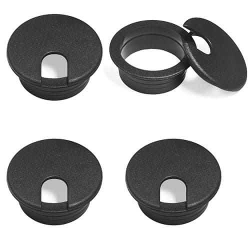 CNTVO 4 Pcs Desk Grommet 2 Inch, ABS Plastic Desk Hole Cover for Cables, U-Shaped Grommet Hole Cover for Office Home School Computer Desk Equipment Cable Cord Organizer - Cable Management