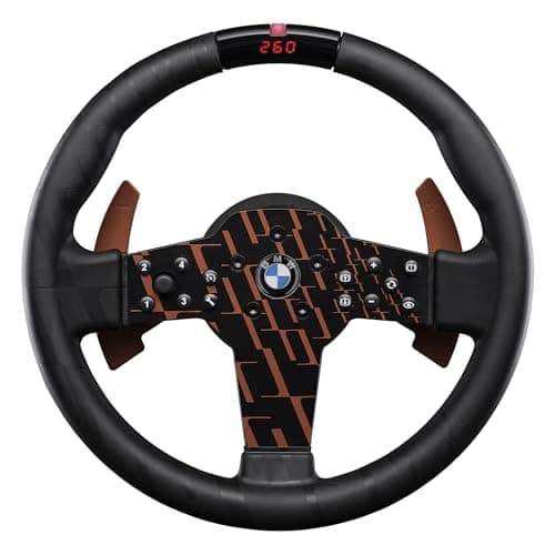 FANATEC Sim Racing CSL Steering Wheel BMW – Rubberized Grip, LED Display, RevStripe, Metal Shifter Paddles – PC, PS5, PS4 - Sim Racing