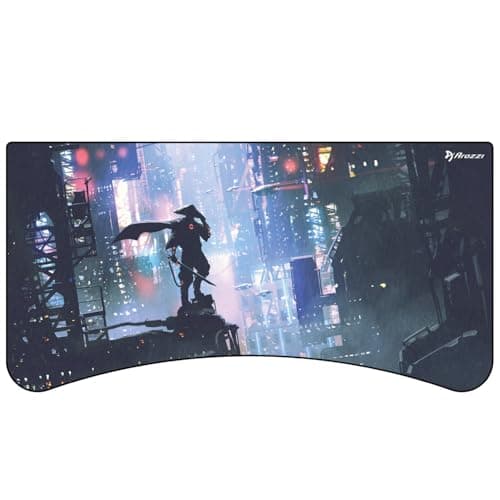 Arozzi Arena Gaming Desk Mat, Full Surface Custom DeskPad, Interchangeable, Water Resistant & Washable Computer Desk Mouse Pad with Stitched Edges (D020) - Desk