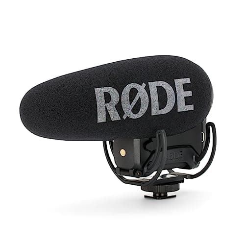 Rode RØDE VideoMic Pro+ Premium On-camera Shotgun Microphone with High-pass Filter, High-frequency Boost, Pad, Safety Channel for Filmmaking, Content Creation and Location Recording - Microphone