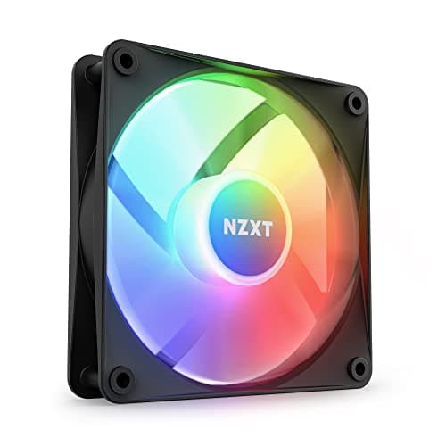 NZXT F120 RGB Core - 120mm Hub Mounted RGB Fan - 8 Individually Controllable LEDs - Semi Transparent Fan Blades - Hydrodynamic Bearing - PWM Control - CAM Software - Black - Lighting