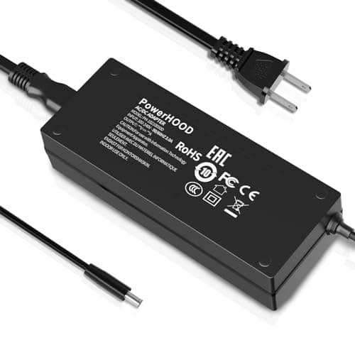 PowerHOOD 24V AC/DC Adapter Compatible with Govee RGBIC Gaming Lights H61C3 ‎‎H61C5 H61C31D1 H61C51D1 10ft 16.4ft Neon Rope Lights Soft Lighting 24VDC DC24V 24 Volt Power Supply Cord Charger Cable PSU - Lighting