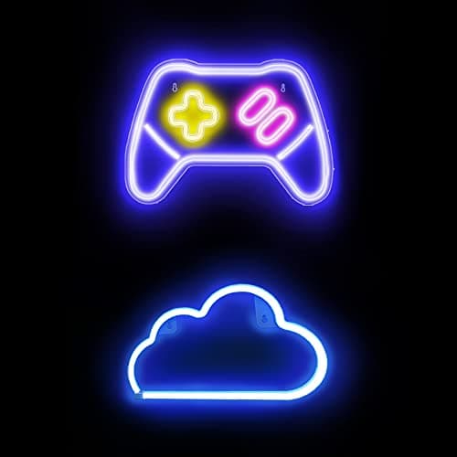 Lumoonosity Blue Cloud Blue Neon Sign Blue Controller Gaming Light - Lighting