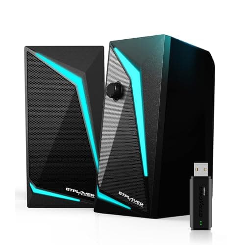 GTPLAYER Computer Speakers, USB Powered RGB Gaming Speakers, Bluetooth for Desktop, PC, Laptop, Tablets and GT Family Music Gaming Chair - Gaming Chair