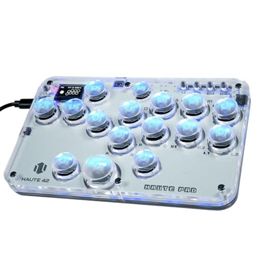 Sehawei Haute42 Arcade Stick 16Keys All-Button Gamerfinger with Custom RGB & Turbo Functions,Arcade Controller Street Fight for PC/Ps3/Ps4/Switch/Steam Game Keyboard-Supports Hot Swap & SOCD - Controller
