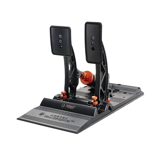 ASETEK SimSports La Prima™ Load Cell Sim Racing Pedals | Adjustable and Customizable Sim Pedals Arms | Built to Replicate Real-Life Racing sim | PC Compatible - Sim Racing