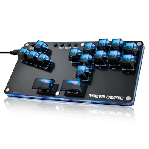 Sehawei Haute42 16Key All-Button Arcade Controller Gamerfinger with Turbo Functions,Arcade Stick Street Fight Mini Plus Controller for PC/Ps3/Ps4/Switch Game Keyboard-Supports Hot Swap & SOCD - Controller