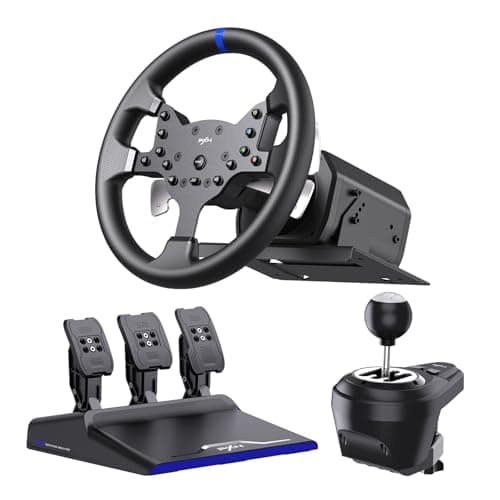 PXN V99 PC Racing Wheel, Real Force Feedback Steering Wheel with Pedals and Shifter, Detachable 270/900 Degree Race Steering Wheel Simulator for PC, Xbox One, Xbox Series X/S, PS4 - Sim Racing