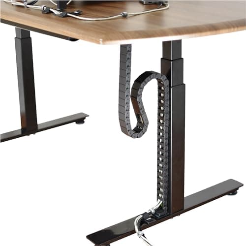 Quality Clever PivyCord-Vez Flex Chain Raceway Cable Management Solution for Sit-Stand Variable Height Desks, Flexible Cable Raceway to Hide, Organize and Protect Wires and Cables, Black - Cable Management