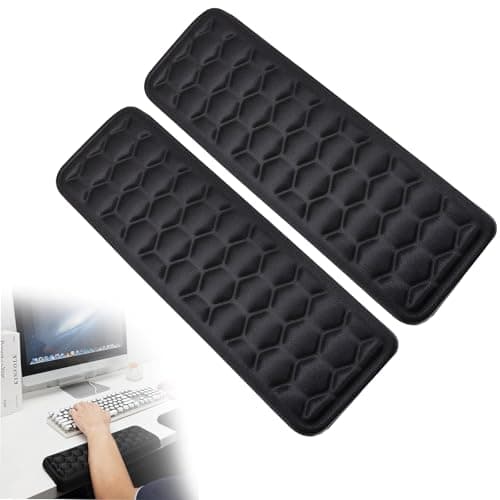 Winmist Glimpse 2Pack L-Shaped Desk Mat Memory Foam Gaming Arm Rest for Desk Desk Wrist Support with Non-Slip Desk Edge Cushion for Laptop Computer Work from Home Essentials - Desk