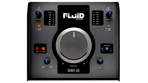 Fluid Audio SRI-2 2x2 USB audio interface 24/192kHz 48v Phantom Power 2X stereo monitor outputs 2X Class A mic pres, HQ volume knob, Studio Quality Recording, Songwriting, Streaming and Podcasting - Audio Interface