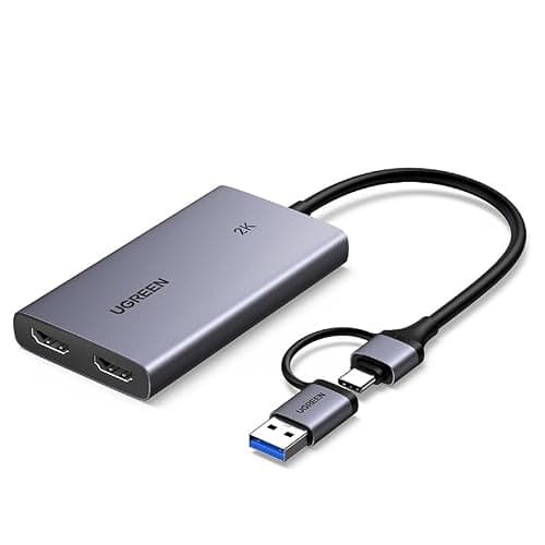 UGREEN 4K@30Hz HDMI Capture Card, Full HD 2K 30FPS, 1080P 60FPS, HDMI to USB 3.0 HDMI Loop Out Video Capture Card with Low Latency for Streaming Gaming, Compatible with Switch 2/PS5/Xbox/PC/Mac - Capture Card
