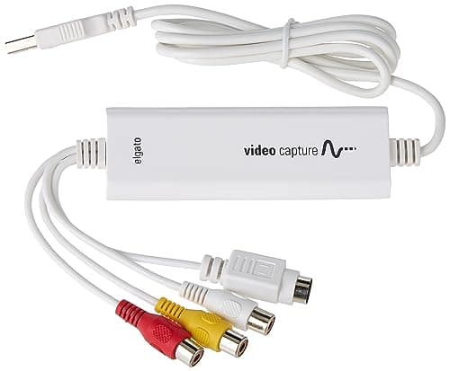 Elgato Video Capture – USB 2.0 Capture Card Device, Easy to Use, Convert Analog to Digital, with VHS VCR TV to DVD Adapter, for Mac, Windows or iPad - Capture Card