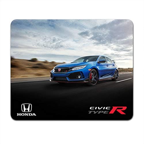 iPick Image Made for Honda Civic Type-R in Blue Front 3/4 View Racing Graphic PC Mouse Pad for Gaming and Office - Gaming Chair