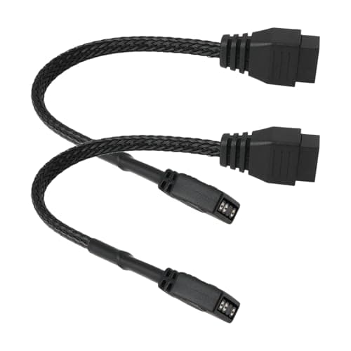 ECSiNG 2Pcs Motherboard Standard ARGB 3-Pin 5V to RGB 4-Pin Fan Adapter 16.5cm Cable Compatible with NZXT AER RGB & 2 RGB Fan Compatible with NZXT F120 RGB CORE Fan - Lighting