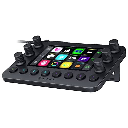 Razer Stream Controller: All-In-One Keypad for Streaming - 12 Haptic Switchblade Keys - 6 Tactile Analog Dials - 8 Programmable Buttons - Designed for PC & Mac Compatibility - Stream Deck