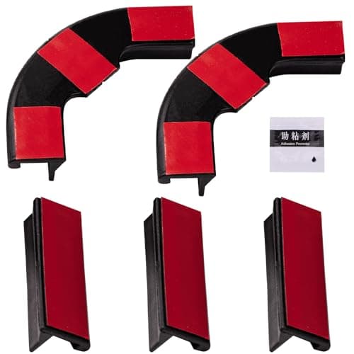gtpartes 5 PCS Upgraded Generic Brackets Fit for Philips Hue Play Gradient Lightstrip Mounting Clips Holder Good Support Effect for Flat and Non Flat Back of TV Strong Bonding Black - Lighting