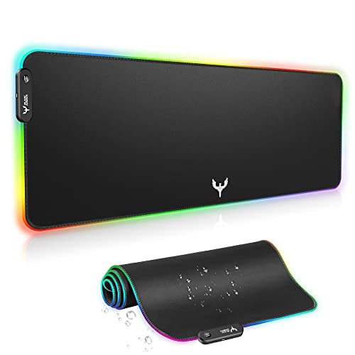 BladeHawks Extra Large RGB Gaming Mouse Pad-14 Light Modes, Extended Soft LED Mouse Pad, Anti-Slip Rubber Base, Computer Keyboard Mousepad Mat (31.5 x 12 Inch) - Desk