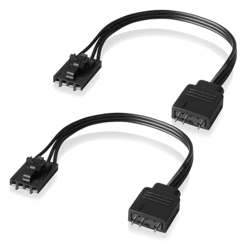 EZDIY-FAB Adapter Cable for Corsair RGB HUB, Lighting Node CORE, Commander CORE and iCUE Commander CORE XT, Smart RGB Lighting, Connect to Any 5V 3-Pin ARGB Devices (2 x 10cm) - Lighting