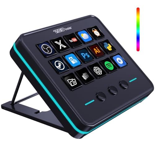 VSDINSIDE Macro Keypad, Stream Controller Deck Gaming Streaming Shortcut Keyboard, 18 Programmable Keys Customizable Visual AI Pad USB Soundboard for OBS, YouTube, Desk Office Setup, Laptop, PC, Mac - Stream Deck