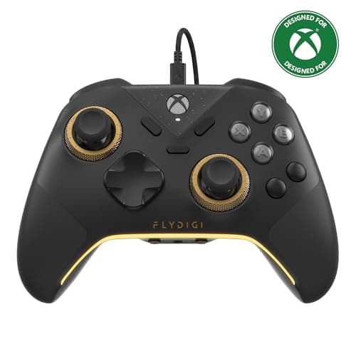 FLYDIGI VADER 5S Wired Controller for Xbox Series X|S, Xbox One, Windows 10/11, FORCEFLEX Adjustable Tension Joysticks, FORCESWITCH Triggers, 6 Remappable Buttons, 3.5mm Audio Jack - Controller