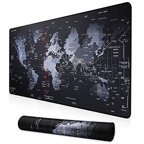 Cmhoo XXL Professional Large Mouse Pad & Computer Game Mouse Mat (35.4x15.7x0.1IN, Map) (90 * 40 Map) - Mousepad / Desk Mat