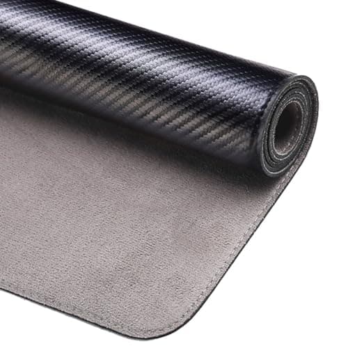 Generic Ultra Thin Gaming Desk Pad Mat, Carbon Fiber Texture Large Mouse Pad Office Desk Mat, for Computer Desktop Protection Office Home Decor(A,31.5"x15.8") - Desk