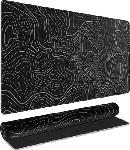 AREYLO Large Gaming Mouse Pad, Waterproof Extra Large Mousepad with Stitched Edges, 31.5" x 15.7" Non-Slip Rubber Base Office Big Long Keyboard Pad for Office Gamer Home XXL, Black - Mousepad / Desk Mat