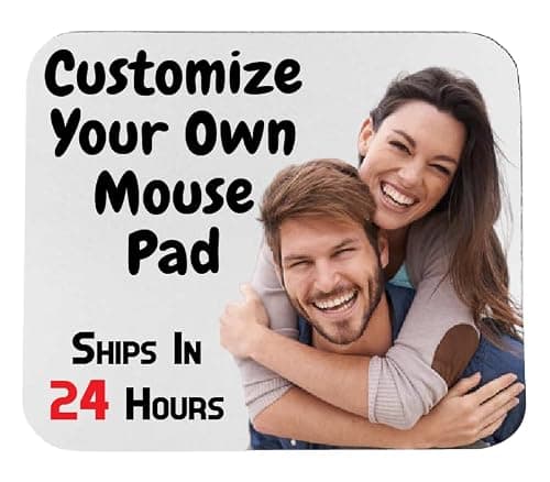 blaze apparel Custom Personalized Mouse Pad - Add Your Own Image, Text or Logo. Rectangle, Circle and Extended Gaming Mousepads. 1/4 Inch Thick Smooth for Office Home and Gaming. (Rectangular 7.75" x 9.25") - Mousepad / Desk Mat