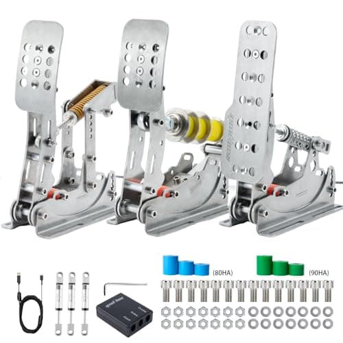 Simjack UT Sim Racing Pedals 200KG Load Cell Brake Pedal PC Racing Simulator Pedals Pressure Sensor HE Hydraulic Pedal (UT-P3-H3) - Sim Racing