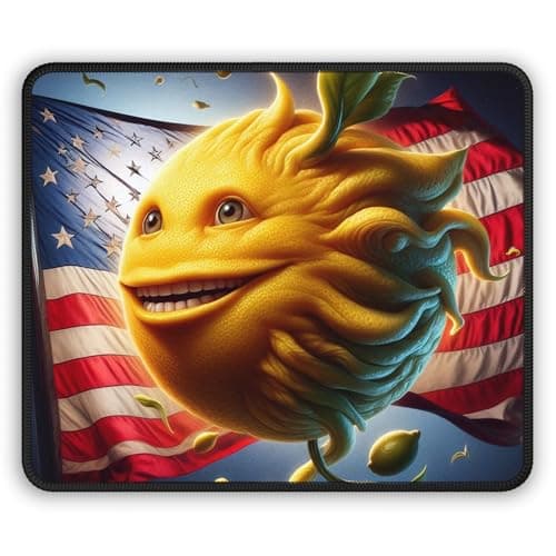 Generic Eureka Lemon Gaming Mouse Pad, 9x7 Inch, Rubber Base, California Theme - Desk