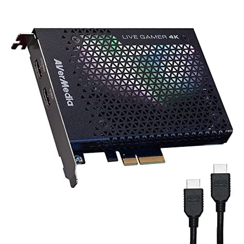 AVerMedia GC573 Live Gamer 4K, Internal Capture Card, Stream and Record 4K60 HDR10 with ultra-low latency on PS5, PS4 Pro, Xbox Series X/S, Xbox One X, in OBS, Twitch, YouTube - Capture Card