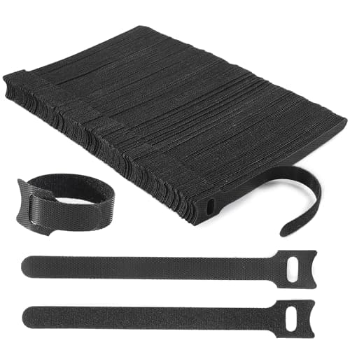 Nettbe Reusable Cable Ties, 210 PCS 6 Inches Adjustable Cord Straps Wire Organizer Cord Wrap and Hook Loop Cable Management - Cable Management