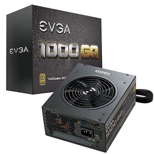 EVGA 210-GQ-1000-V1,1000 GQ, 80+ GOLD 1000W, Semi Modular, EVGA ECO Mode, 5 Year Warranty, Power Supply,Black - Power Supply