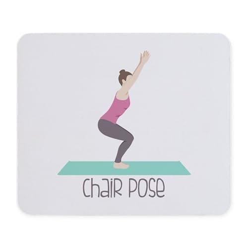 CafePress Chair Pose Mousepad Non-Slip Rubber Gaming Mousepad - Gaming Chair