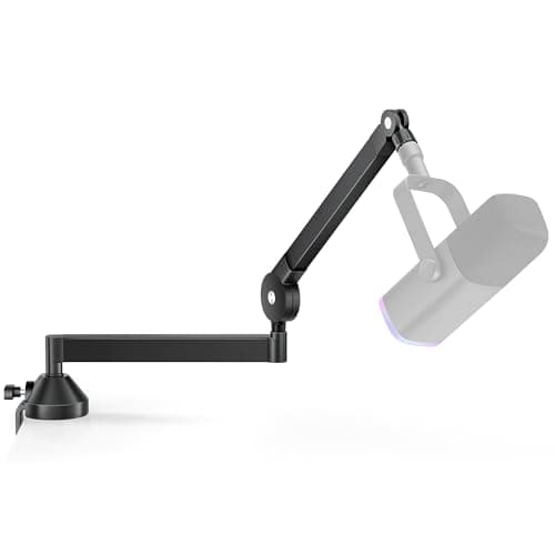 InnoGear Low Profile Mic Arm, 360° Rotatable Microphone Boom Arm Mic Stand for Fifine AM8 K669B Blue Yeti HyperX QuadCast SoloCast AT2020, with Mic Clip 3/8" to 5/8", 3/8" to 1/4" Adapter, Black - Microphone